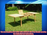Giva Grade-A Teak Wood luxurious 9 pc Dining Set : 94 Double Extension Rectangle Table and