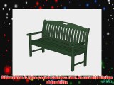 Recycled Plastic Nautical 60 Bench by Polywood Frame Color: Hunter Green