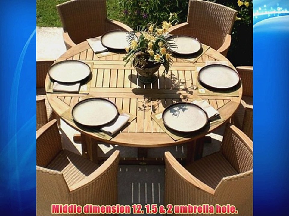 Royal Teak DLT5 5 Round Drop Leaf Table