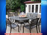 Darlee Nassau 8-person Cast Aluminum Patio Dining Set With Lazy Susan - Antique Bronze