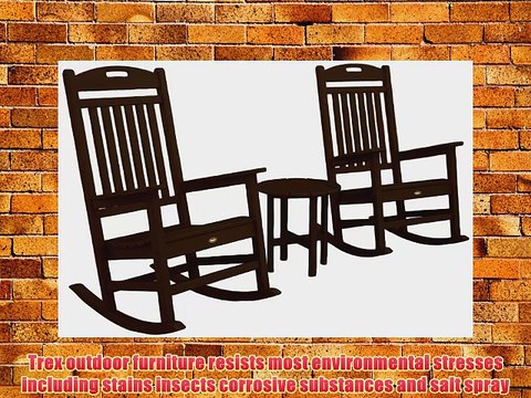Trex Outdoor Furniture by Polywood 3-Piece Yacht Club Rocker Set Vintage Lantern