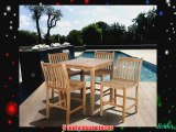 Amazonia Teak Eden 5-Piece Teak Bar Set