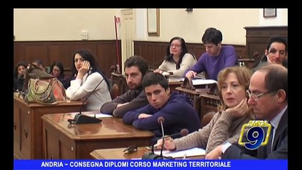 ANDRIA | Consegna diplomi corso marketing territoriale