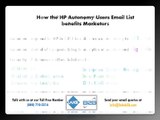 HP Autonomy Email List and Mailing Lists