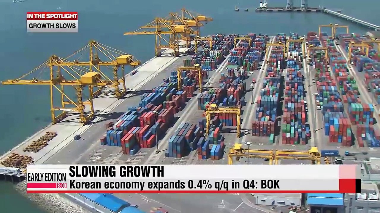 Korean economy grows at slowest pace in over 2 years in Q4