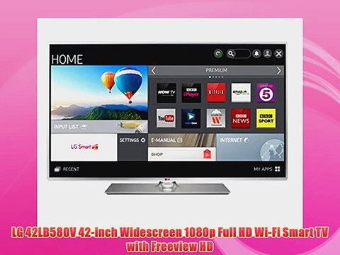 LG 42LB580V 42-inch Widescreen 1080p Full HD Wi-Fi Smart TV with Freeview HD