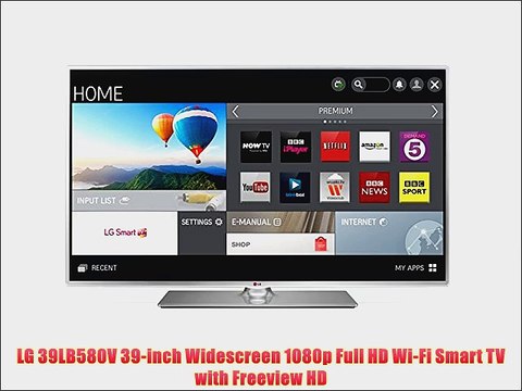 LG 39LB580V 39-inch Widescreen 1080p Full HD Wi-Fi Smart TV with Freeview HD