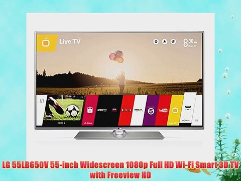LG 55LB650V 55-inch Widescreen 1080p Full HD Wi-Fi Smart 3D TV with Freeview HD