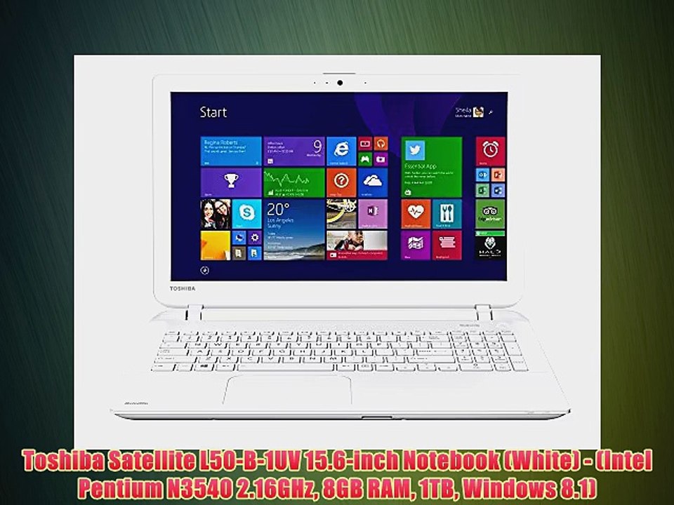 Toshiba Satellite L50-B-1UV 15.6-inch Notebook (White) - (Intel Pentium N3540 2.16GHz 8GB RAM
