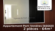 A vendre - appartement - Port-Vendres (66660) - 2 pièces - 65m²