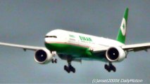 Boeing 777 Eva Air Landing in Hong Kong Airport. Plane Spotting