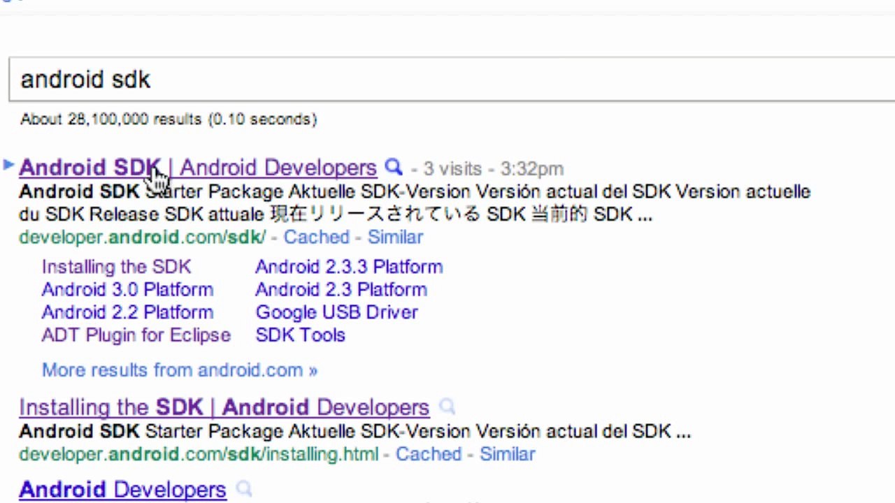 Android Application Development Tutorial - 3 - Installing Android SDK and Set up Emulator