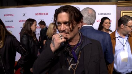 Johnny Depp Talks About Co-Stars At LA Premiere of 'Mortdecai'
