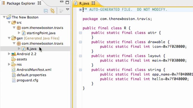 Android Application Development Tutorial - 5 - Overview of Project and Adding Folders