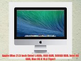 Apple iMac 21.5 inch (Intel 1.4GHz 8GB RAM 500GB HDD Intel HD GBR Mac OS X 10.4 Tiger)