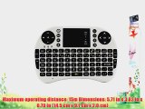ANDROSET 2.4GHz Mini Wireless Fly Air Mouse 92-key Keyboard (2.4G Wireless Mouse Keyboard White