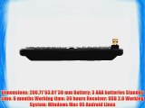 ANDROSET 2.4G Mini Multi Wireless Keyboard Fly Air Mouse for PC Laptop ANDROID TV Stick (2.4G