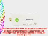 ANDROSET Quad-Core Android 4.2 Google TV Player Wi-Fi / HDMI (QUAD CORE E88 Android Cloud White)