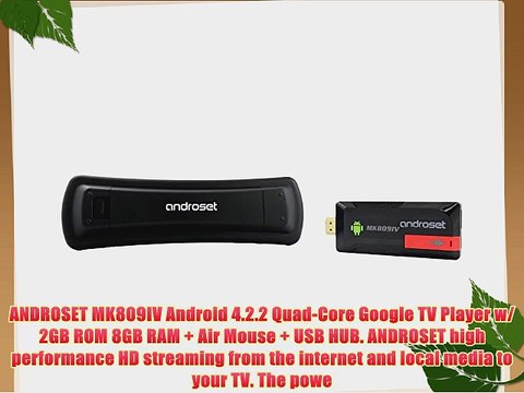 ANDROSET 2 IN 1 Android 4.2.2 Mini PC TV Box Rk3188 Quad core 8G Air Mouse with Keyboard