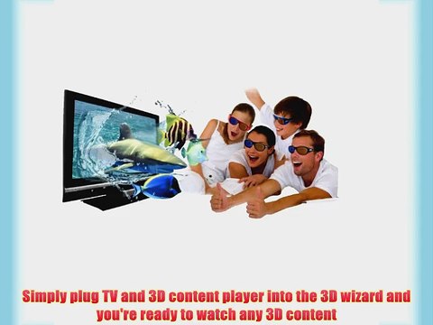 3D Video Wizard Console with 2 Pack of 3D Adult Glasses