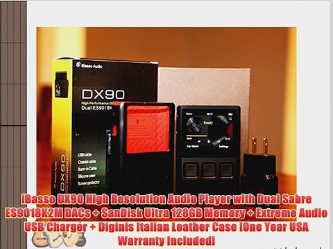 iBasso DX90 High Resolution Audio Player with Dual Sabre ES9018K2M DACs SanDisk Ultra 128GB