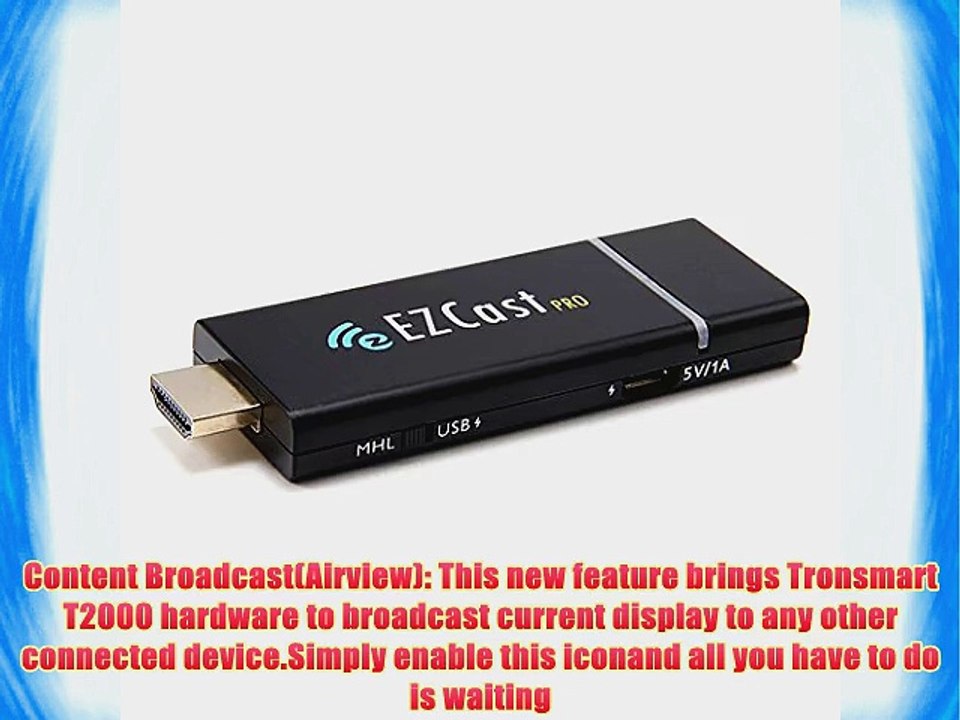 Tronsmart Mirror2TV EZCast Pro Dongle Miracast/Airplay/DLNA Support 4 to 1 Split Screens -