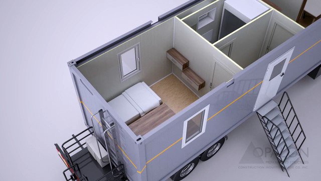 OPALON Prefabricated Rig Drilling Camp Mobile Container TRON - Animation