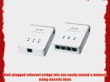 Brite-View 200 Mbps Digital Home Powerline Ethernet Adapters included 1-port Bridge