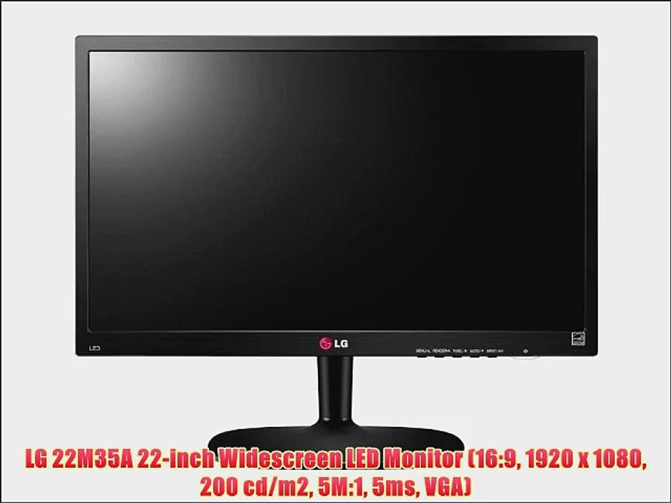 LG 22M35A 22-inch Widescreen LED Monitor (16:9 1920 x 1080 200 cd/m2 5M:1 5ms VGA)