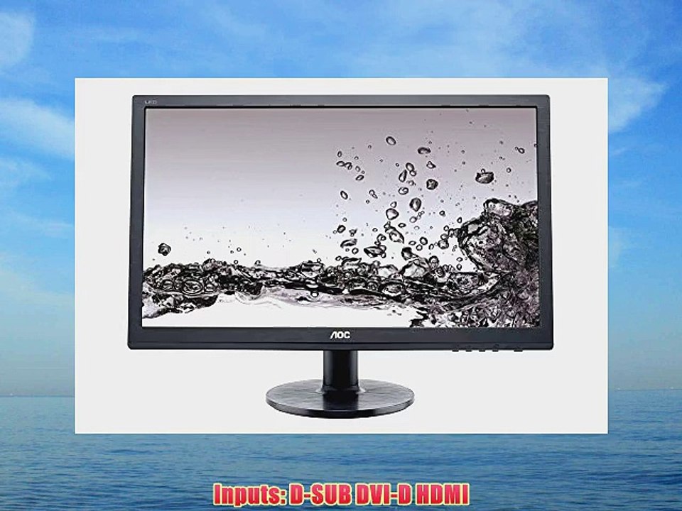 AOC e2460Sh 24 inch LED Monitor (20M:1 250 cd/m2 1920 x 1080 1ms VGA/DVI/HDMI)