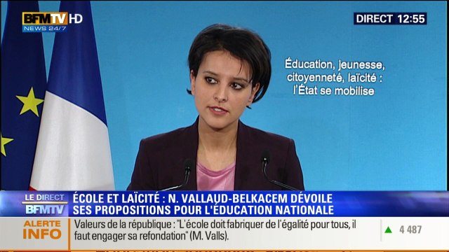 Grande mobilisation de l'École pour les valeurs de la République : Najat Vallaud-Belkacem présente les mesures adoptées