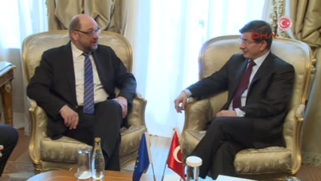 Davutoğlu Avrupa Parlamentosu Başkanı Martin Schulz ile Görüştü