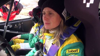 Rallye Monte Carlo : Laure Jaussaud à l'arrivée de la 5e spéciale