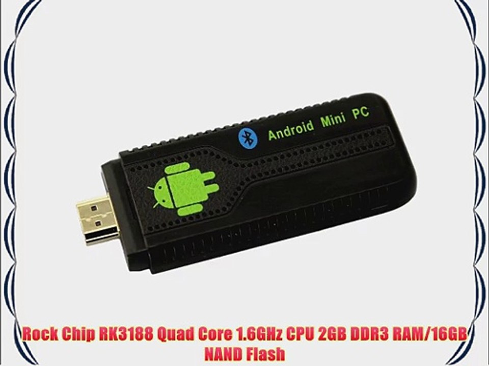 UG007B - 16G mini PC TV Dongle Quad-Core RK3188 1.6GHz processor 2GB RAM 16GB Internal SD storage