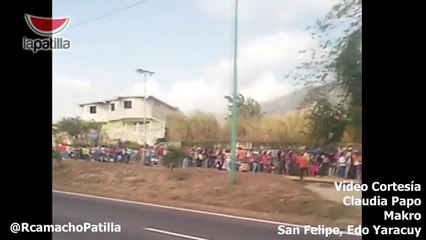 Largas colas en el Makro del estado Yaracuy