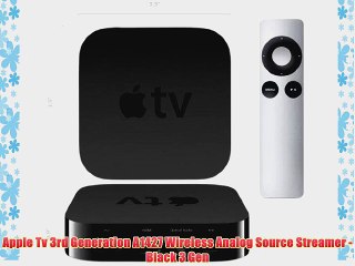 Apple Tv 3rd Generation A1427 Wireless Analog Source Streamer - Black 3 Gen