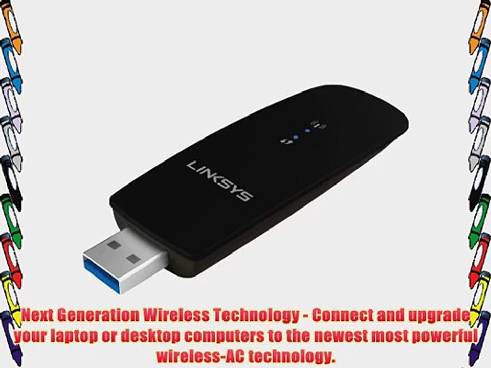 Linksys Dual-Band AC1200 Wireless USB 3.0 Adapter WUSB6300 - (Certified Refurbished) WUSB6300-RM