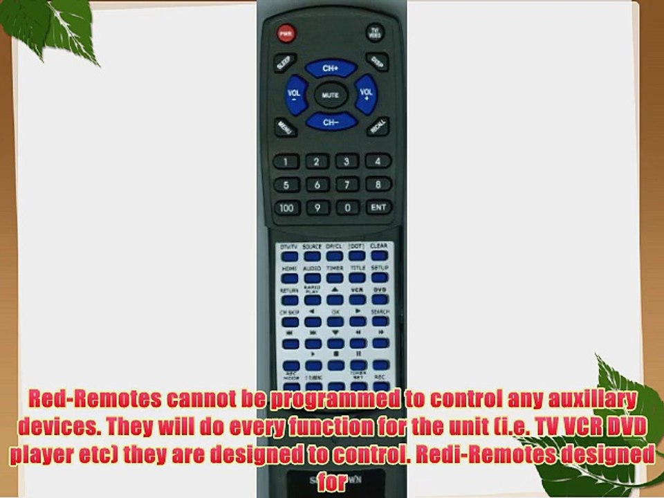 MAGNAVOX Replacement Remote Control for NB884 NB884UD ZV457MG9A