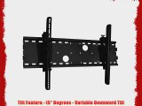 Black Tilting Wall Mount Bracket for Panasonic TH-42PX75U Plasma 42 inch HDTV TV