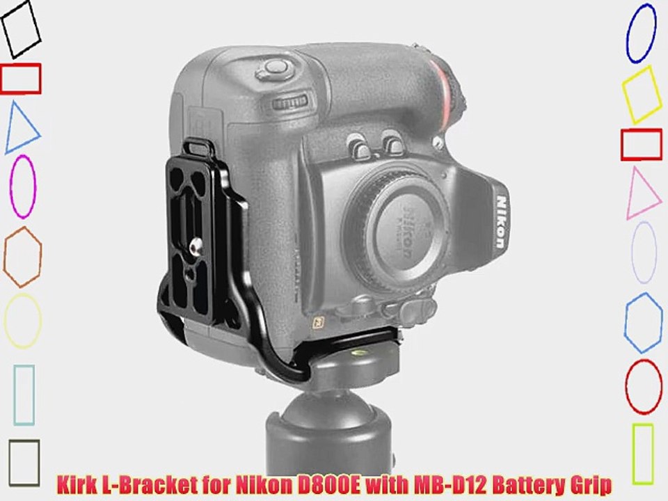 Kirk L-Bracket for Nikon D800E with MB-D12 Battery Grip