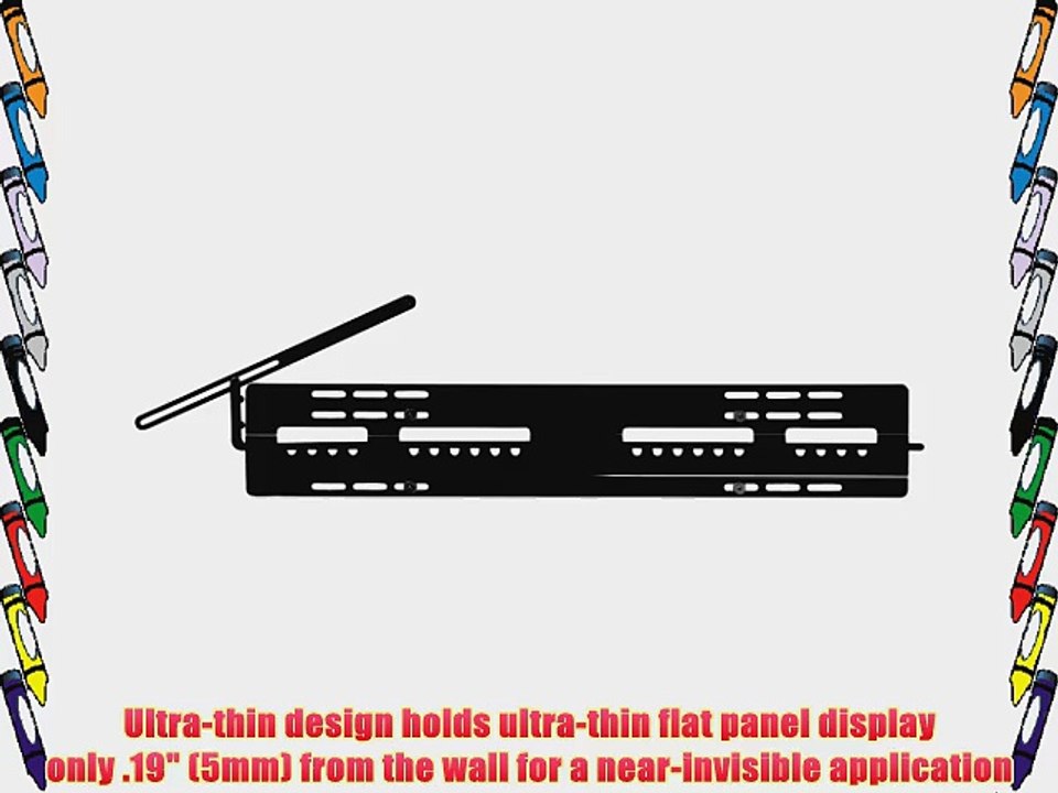 Peerless SUF651 Ultra Slim Flat Wall Mount for 37 to 75-Inch TVs (Black)