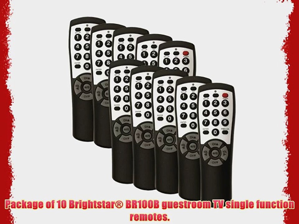 10-pack Brightstar? BR100B Universal TV Remote