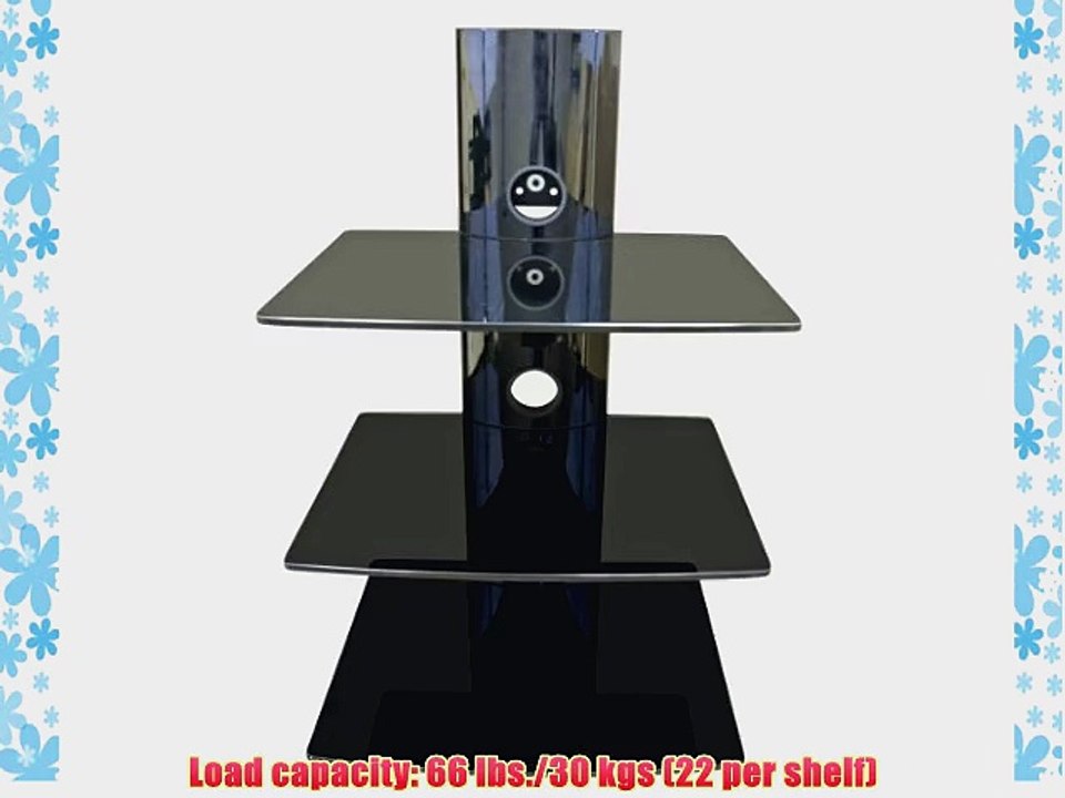 Mount-it! MI-803 Triple Shelf Wall Mount - High Gloss Black