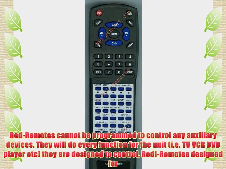 SONY Replacement Remote Control for SAVA15 147319211 RMJ15
