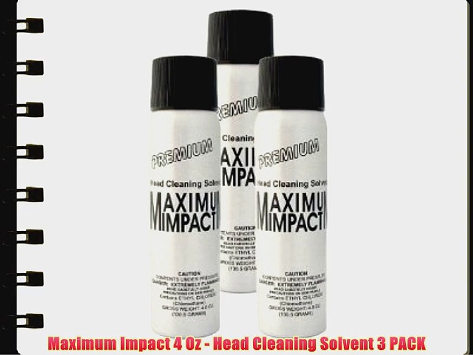 Maximum Impact 4 Oz - Head Cleaning Solvent 3 PACK