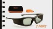 SHARP-Compatible 3ACTIVE 3D? Glasses For 2011/12 3D TV. Rechargeable. TWIN-PACK