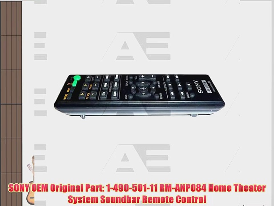 SONY OEM Original Part: 1-490-501-11 RM-ANP084 Home Theater System Soundbar Remote Control