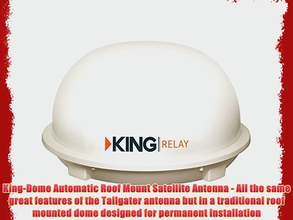 King Controls KD5500 King Dome White RelayAutomatic Satellite System