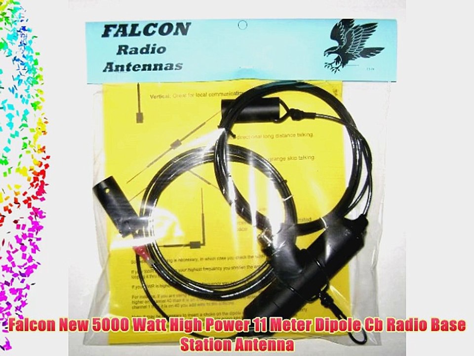 Falcon New 5000 Watt High Power 11 Meter Dipole Cb Radio Base Station Antenna
