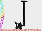 GadKo Premium Flat TV Ceiling Mount 23~42 Tilt/Swivel Black